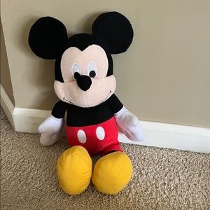 Disney Mickey Mouse Plush in Black, Red, Yellow and White